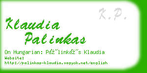 klaudia palinkas business card